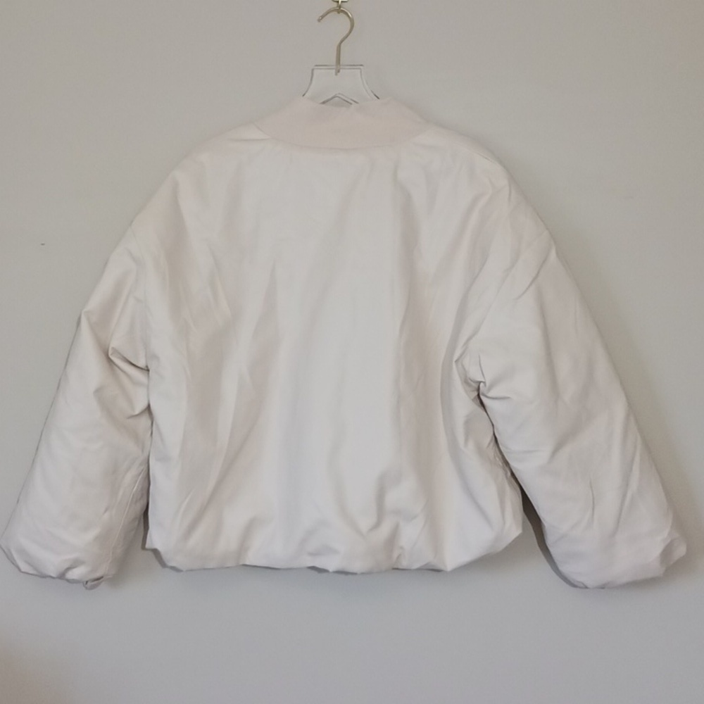 By Dyln Atticus Oversized Puffer Coat Faux Leather Bomber Jacket, Size M - Picture 13 of 15